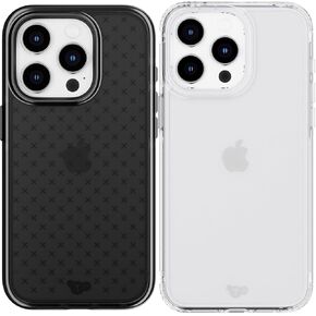 Tech21 Evo Check case for iPhone 15 Pro - Impact Protection Case - Smokey/Black