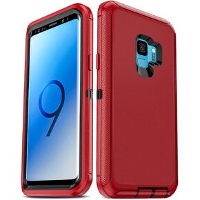 LeYi for Samsung Galaxy S9 Case: Samsung S9 Case, 3 in 1 Full Body Shockproof Rubber Dustproof Defender Protection Protection Case Samsung Galaxy S9 Cover [NOT FIT S9 Plus], Black