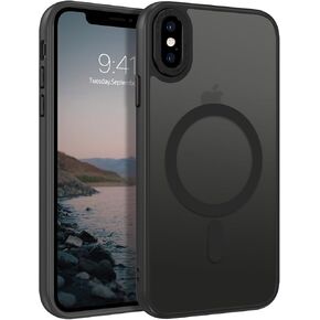 BENTOBEN iPhone Xs Max Case [Compatible with Magsafe] Translucent Matte Magnetic iPhone Xs Max Phone Case Slim Thin Shockproof Women Men Protective Cases Cover for iPhone Xs Max 6.5 inch 2018, Black