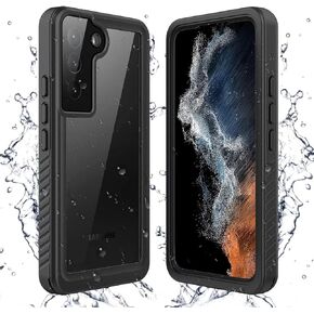 for Samsung Galaxy S22 Case, Waterproof Galaxy S22 Case with Built-in Screen Protector, Shockproof Dustproof Heavy Duty Full Body Protective Case for Samsung Galaxy S22 5G 6.1" 2022 Black