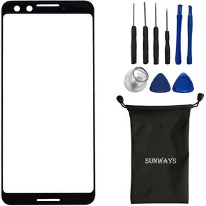 Sunways Outer Glass Screen Replacement for Google Pixel 3 Pixel 3 Black