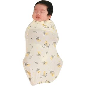 Konny Newborn Swaddle Pouch | Soft & Breathable Baby Sleepwear(0-3 Months) | Swaddles for Newborns, Nursery Swaddling Blankets (Cream)