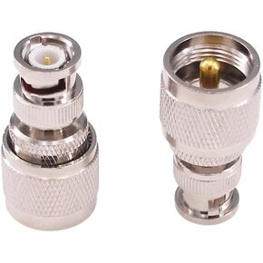 2pcs BNC Male to UHF Male PL259 PL-259 RF Coax Coaxial Adapter Connector for Radios Wi-Fi Telecom(F104-2)