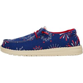 Hey Dude Women's Wendy Fireworks Navy Size 9 | Women's Shoes | Women Slip-on Loafers | Comfortable & Light-Weight
