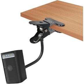 Gooseneck Clamp Mount for Wyz Battery Cam Pro, for Mounting Its Solar Panel and Camera on Gutter,Window Guard,Tree (No Drill,Black, 1 Pack)