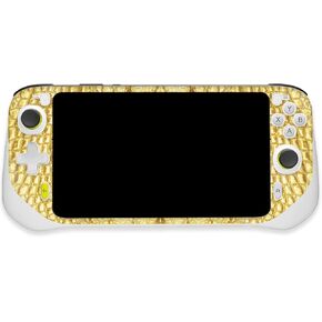 MightySkins Glossy Glitter Skin Compatible with Logitech G Cloud Gaming Handheld - Golden Croc | Protective, Durable High-Gloss Glitter Finish | Easy to Apply | Made in The USA