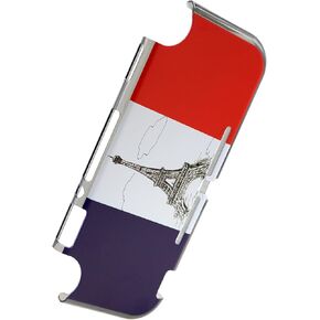 Hard PC Cover Bottom Back Protective Case Shell Replacement for Switch LITE Console HDH-001 (Blue & Red Eiffel Tower)