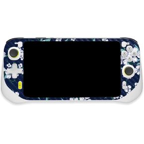 MightySkins Carbon Fiber Skin Compatible with Logitech G Cloud Gaming Handheld - White Freesia | Protective, Durable Textured Carbon Fiber Finish | Easy to Apply | Made in The USA