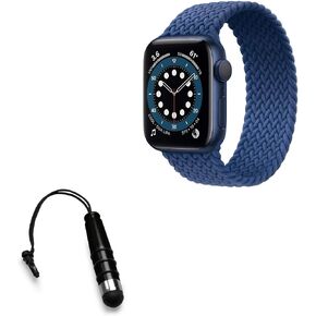 BoxWave Stylus Pen Compatible with Apple Watch Series 6 (40mm) - mini Capacitive Stylus, Small Rubber Tip Capacitive Stylus Pen for Apple Watch Series 6 (40mm) - Jet Black