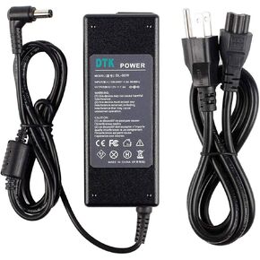 DTK 12V 7.5A 90W AC Adapter Charger Supply Power for LCD TFT Monitors, TVs, DVDTVs, and Other Equipments Power Cord Connector Size: 5.5mm X 2.5mm