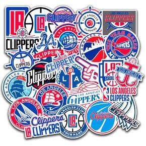 27 PCS Los Angeles American Clippers Basketball Stickers for Water Bottle, Laptop, Bicycle, Computer, Motorcycle, Travel Case, Car Decal Decoration Sticker