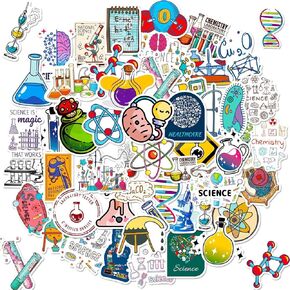 50 Pcs Chill Pill Stickers Pack,Pharmacy Stickers,Cartoon Pharmacist Vinyl Waterproof Decals for Water Bottle,Laptop,Phone,Skateboard,Scrapbooking,Bumper