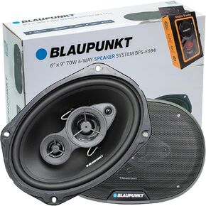 BLAUPUNKT BPS-E694 6x9 4-Way Car Speakers 140W - High-Performance, Deep Clarity Sound, Easy Install – Pair Bundle with Gravity Magnet Phone Holder