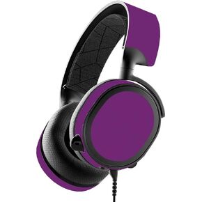 MightySkins Skin for SteelSeries Arctis 3 - Solid Purple | Protective, Durable, and Unique Vinyl Decal wrap cover | Easy To Apply, Remove, and Change Styles | Made in the USA