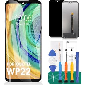 for Oukitel WP22 Screen Replacement for Oukitel WP22 LCD Digitizer Repair Kits for Oukitel WP22 Touch Screen Display Assembly Replacement Black