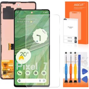 OLED for Google Pixel 7 Screen Replacement Display for Pixel 7 LCD Display GVU6C GQML3 LCD Digitizer Screen Touch Assembly Repir Part Black with Frame（No Fingerprint Cable
