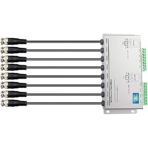 OdiySurveil(TM) 8-CH HD 720P/1080P Passive Video Balun Transceiver,RJ45 BNC UTP Cable Video Transmission for CCTV Camera DVR(Aluminium Alloy Shell)