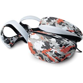MightySkins Carbon Fiber Skin Compatible with Sony Playstation VR2 - Red Camo | Protective, Durable Textured Carbon Fiber Finish | Easy to Apply & Change Styles | Made in The USA