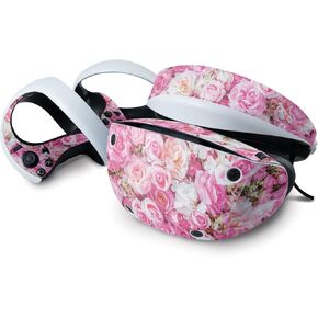 MightySkins Carbon Fiber Skin Compatible with Sony Playstation VR2 - Bed of Roses | Protective, Durable Textured Carbon Fiber Finish | Easy to Apply & Change Styles | Made in The USA