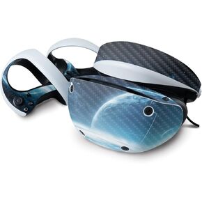MightySkins Carbon Fiber Skin Compatible with Sony Playstation VR2 - Outer Space | Protective, Durable Textured Carbon Fiber Finish | Easy to Apply & Change Styles | Made in The USA