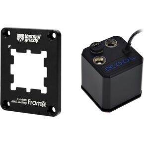 Alphacool Eisbaer (Solo) CPU Water Block and Pump and Thermal Grizzly AM5 Contact Sealing Frame Bundle, Black in Saudi Arabia