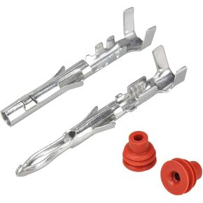 MUYI 100 pairs Replacement Pins for Electrical Plugs Waterproof Connector 1.5mm Series Heat Shrink Terminals including Male and Female (for 20-16 AWG) in Kuwait