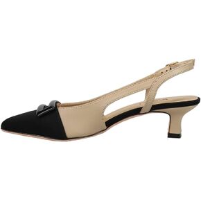 VANELi Womens Tady Pointed Toe Slingback Pumps Dress Casual Low Heel 1-2" - Black