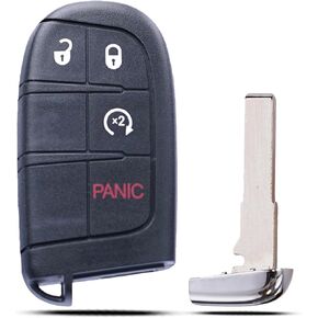 Key Fob Keyless Entry Fits for Jeep Compass 2017 2018 2019 2020 2021 2022 2023 Smart Remote Control Key Replacement M3N-40821302 68250337AB with Remote Start Button