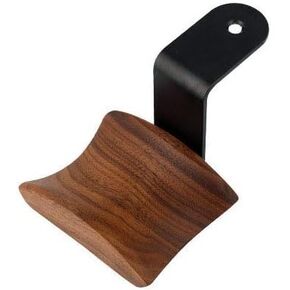 Headphone Hanger Headset Stand Hook Walnut Wood Headphone Holder Rack Hook Desk Tabletop Wall Mount Tape Under-Desk Headphone Hanger Holder, Universal Fit (Wall Mount)