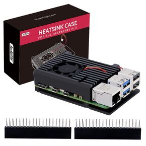 GeeekPi Armor Case with Fan for Raspberry Pi 5, Pi 5 Aluminum Case with Cooling Fan for Raspberry Pi 5 4GB/8GB