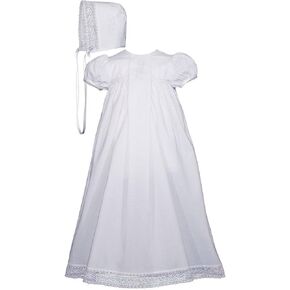 Girls Special Occasion 25" Cotton Christening Baptism Victorian Style Dress