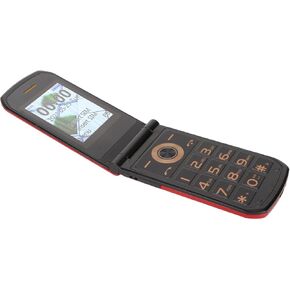 4G Unlocked Flip Design Senior Cell Phone with Large Buttons, Clear Sound, Dual Screens, Powerful Functions, Wide Network Compatibility, SOS with GPS (Red)