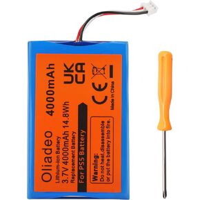 PS5 Controller Battery Replacement: PS5 Dualsense Battery Upgrade Pack - Compatible with Playstation 5 Controller Battery Rechargeable - Dual Sense LIP1708, CFI-ZCT1W for Sony 4000mAh 3.7V