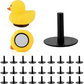 30pcs Rubber Duck Plug, Self-Adhesive Rubber Duck Holder for Jeep Dashboard, Duck Plug Mount Holder for Display Jeep Duck Lovers, Not Include Rubber Duck (Black)