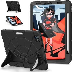 Shockproof Case for iPad Air 5th/4th Gen 10.9'' (2022/2020),iPad Pro 11'',Heavy Duty Rugged Stand for Kids Children iPad Air 4/5, iPad Pro 11'' 1st 2018/2nd 2020/3rd 2021/4th 2022 (Red+Black)