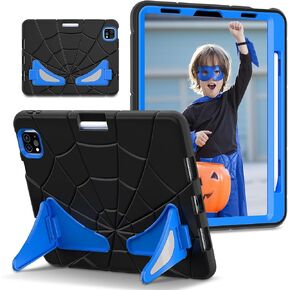 Shockproof Case for iPad Air 5th/4th Gen 10.9'' (2022/2020),iPad Pro 11'',Heavy Duty Rugged Stand for Kids Children iPad Air 4/5, iPad Pro 11'' 1st 2018/2nd 2020/3rd 2021/4th 2022 (Red+Black)