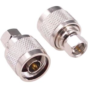 2pcs N to F Coax Adapter N Type Male to F Type Male RF Coaxial Connector for Antenna Broadcast(F114-2)