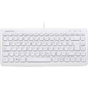 Perixx PERIBOARD-407W ES Mini Teclado USB - Teclas Tipo Chiclet - Blanco - QWERTY Español