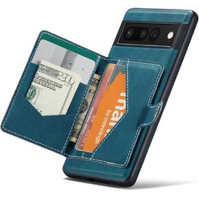 HXY Case for Google Pixel 7 2022, Detachable Magnetic Wallet Credit Card Cash Slot Case Cover Support Wireless Charging Functional Kickstand Compatible with Google Pixel 7 2022 (Black)