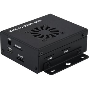 waveshare Mini-Computer Based On Raspberry Pi Compute Module 4 (NOT Included) Mini IO Board Full Ver Metal Case with Cooling Fan