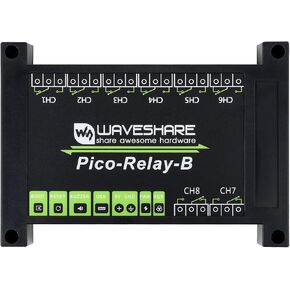 Waveshare Industrial 8-Channel Relay Module for Raspberry Pi Pico Power Supply Isolation Photocoupler Isolation