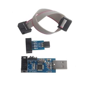 for ATMEL 51 AVR USB ISP ASP Microcontroller Programmer Downloader with Cable + 10Pin to 6Pin Adapter Board for Ender 3 or Ender 3 Pro