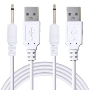 2 Pack 2.7ft USB to DC 2.5mm Fast Charger Cable, Replacement Charging Cord Adapter Suitable for toys, massagers, beauty equipment - Enhanced Charging Speed