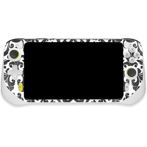 MightySkins Glossy Glitter Skin Compatible with Logitech G Cloud Gaming Handheld - Black Damask | Protective, Durable High-Gloss Glitter Finish | Easy to Apply | Made in The USA