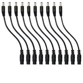(10) Pack 6 Inch DC Coaxial Power Male to Female Barrel Plug Connector 5.5mm x 2.1mm Extension Patch Cable