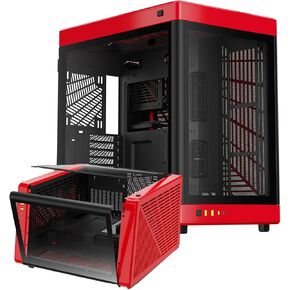 GAMDIAS RGB Dual-Chamber Tempered Glass Gaming PC Case, 2-way Standing w/Vertical & Horizontal Orientaton & One-touch Open Computer Case support 420mm AIO & Huge Cable Management in Kuwait