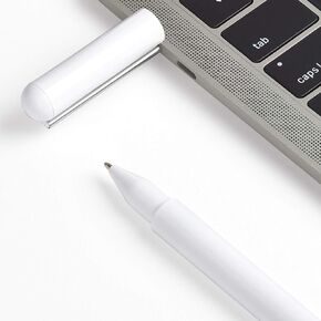 Lexon C-Pen - Black Ink Ballpoint, USB-C Flash Memory, 32GB, Stainless Steel for Clip, ABS Main Body - Dark Blue