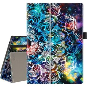 VORI Case for All-New Amazon Fire 7 Tablet (Only fit 12th Generation, 2022 Release), Slim Vegan Leather Folio Stand Smart Cover with Hand Strap and Auto Wake/Sleep for Kindle Fire 7" Tablet, Black
