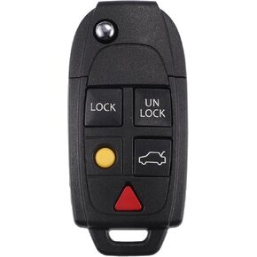 X AUTOHAUX 1 Set 315MHz Keyless Entry Remote Ignition Transponder Key Fob 5 Buttons for Volvo XC90 2004-2014 for Volvo XC70 2004-2007