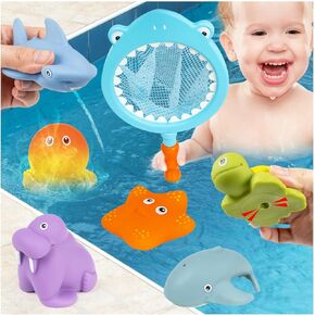 Pool Toys for Toddlers and Kids Ages 3-5 - Sea Ainimals Fishing Game for Kids Bath Toys Ages 3-5,Perfect for Boys Girls Gifts,Suitable for Pool Bathtub Water Beach Toys